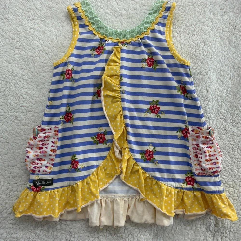 Matilda Jane Red Light Green Light Tunic The Adventure Begins Girls Size 6